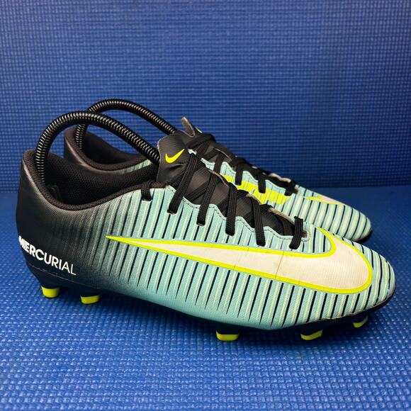 🔴 Nike Mercurial Vortex 3 Women`s Size 8.5 Blue Black Soccer Cleats 844245-400 - Picture 3 of 8